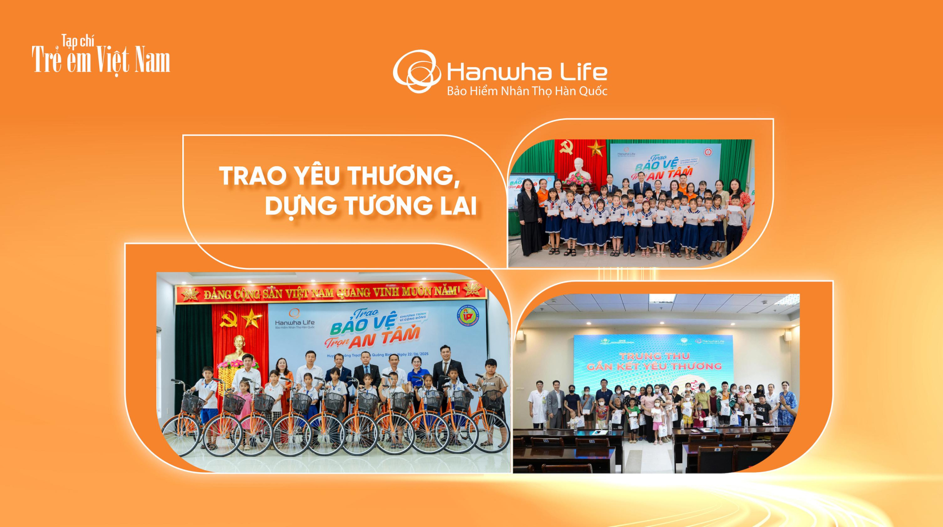 Hanwha Life Việt Nam: Kiến tạo giá trị nhân văn cho trẻ em, vun đắp tương lai cộng đồng