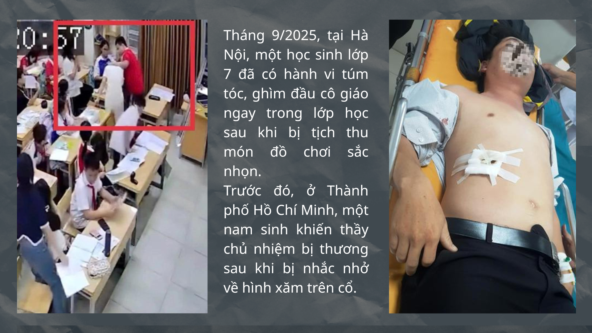 Nhiều đứa trẻ có những hành vi bạo lực bất thường bực lực