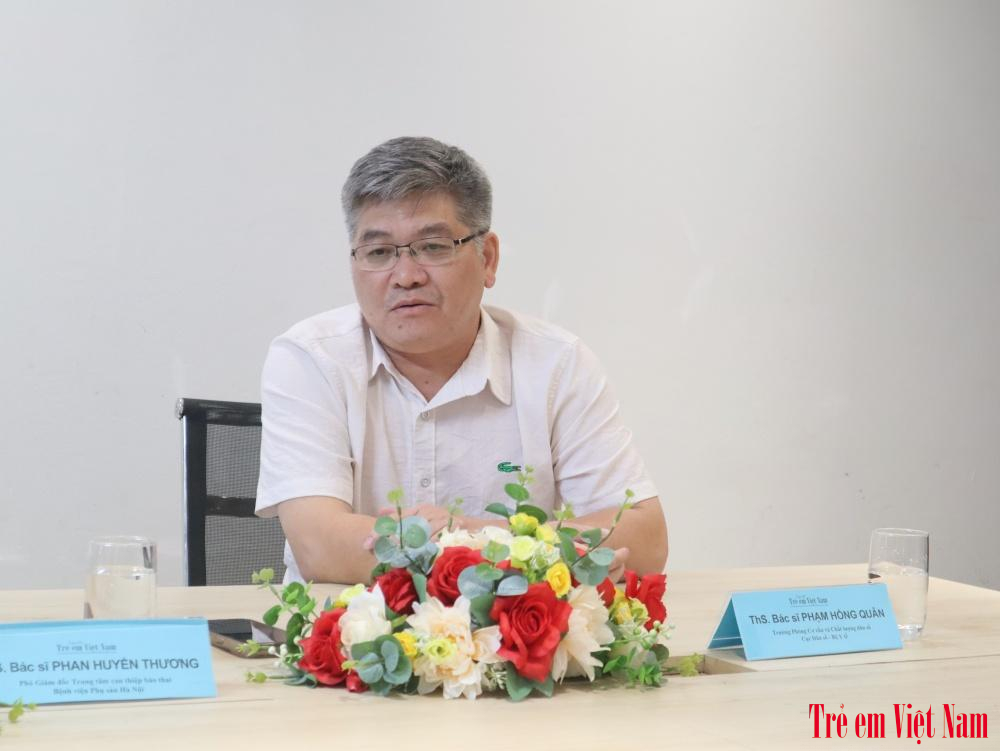 Thạc sĩ, bác sĩ Phạm Hồng Quân, Trưởng phòng Cơ cấu và Chất lượng dân số nhấn mạnh: “Giảm thiểu mất cân bằng giới tính khi sinh không chỉ là nhiệm vụ của ngành dân số mà là trách nhiệm của toàn xã hội”. IMG_0147