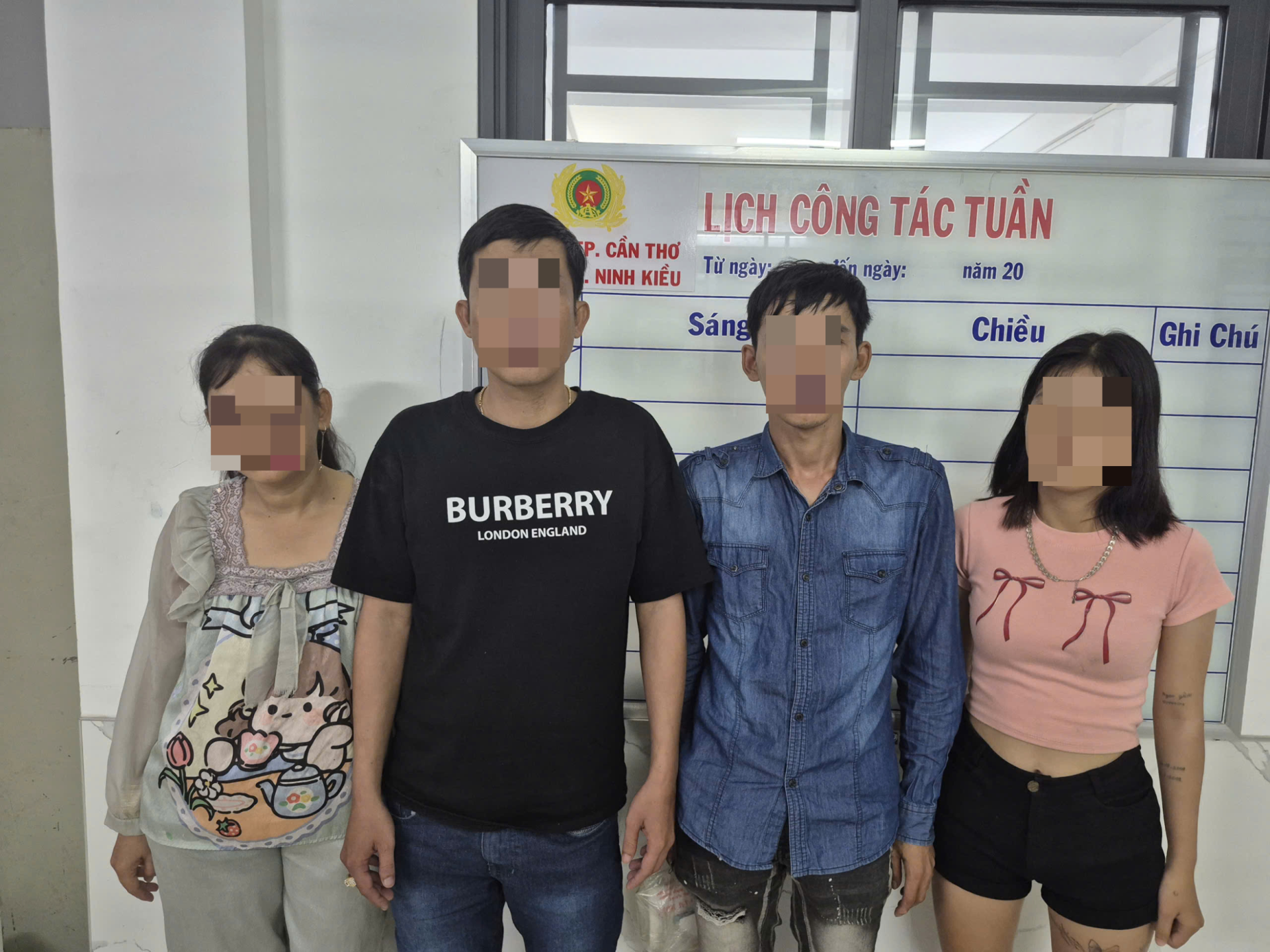Các đối tượng nghi vấn liên quan chăn dắt trẻ em. Ảnh: Phòng Cảnh sát hình sự Công an TP Cần Thơ. chn_20dat_202