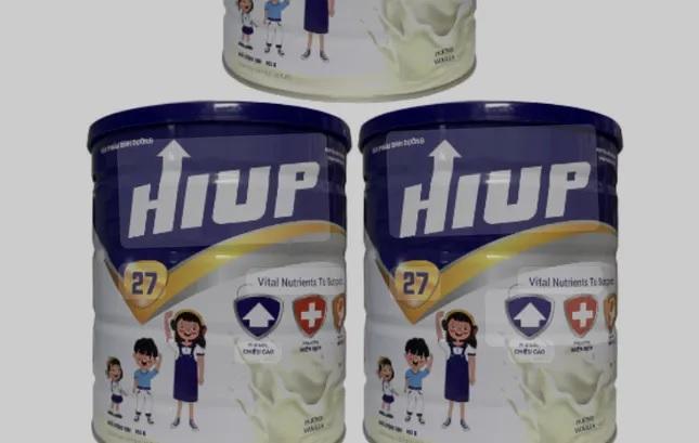 Đối với sản phẩm dinh dưỡng HIUP 27, hồ sơ công bố ghi rõ có 37 thành phần dinh dưỡng, nhưng kết quả giám định của Bộ Công an cho thấy thực tế chỉ có từ 15–17 thành phần. sua