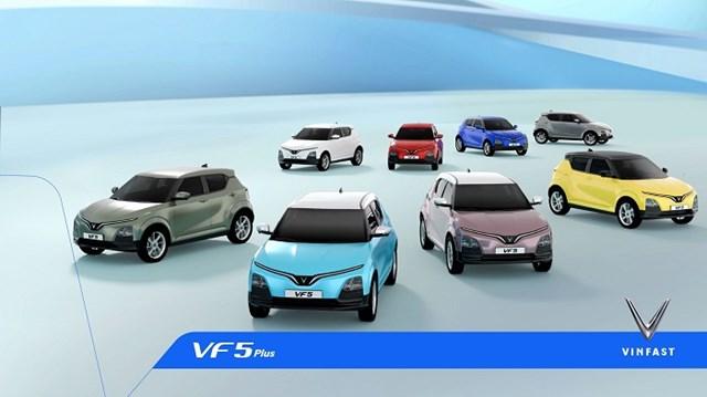 Bảng màu vô cùng “hút mắt” của VF 5 Plus. Q2
