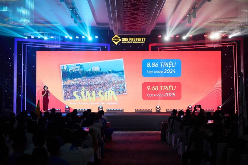 Bà Trịnh Kim Ngần, Giám đốc kinh doanh Sun Property chia sẻ tại sự kiện a1