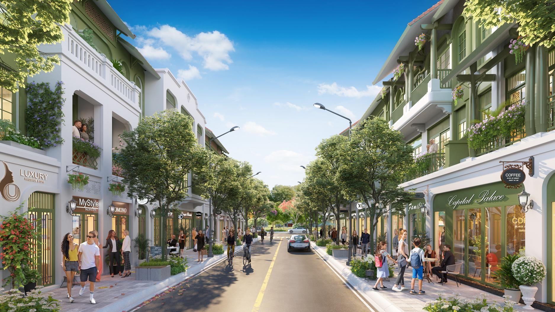 Giao thông nội khu đầu tư đồng bộ, thuận lợi cho hoạt động kinh doanh (Ảnh: Sun Property) 4