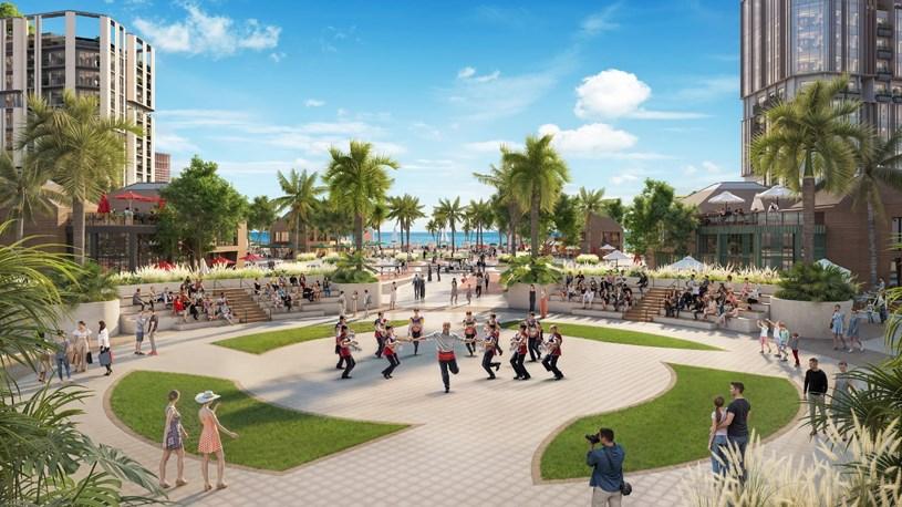 Chuỗi công viên nội khu kiến tạo không gian sống xanh (Ảnh: Sun Property) q2
