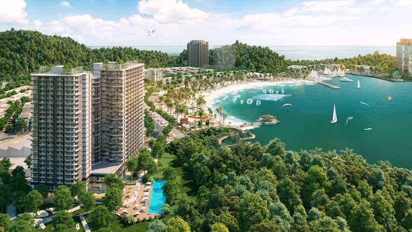 Địa thế dựa núi hướng biển của dự án Thành phố Vịnh trung tâm Xanh Island (Ảnh: Sun Property) 4