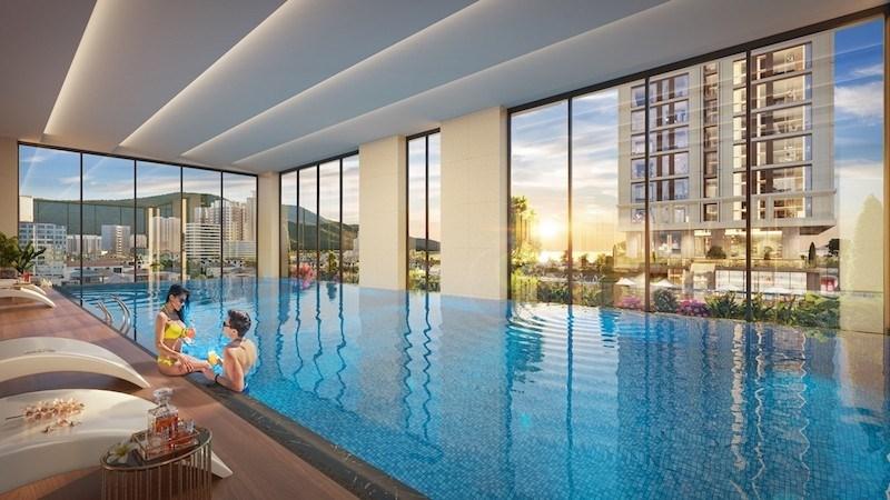 Bể bơi bốn mùa thuộc tổ hợp - Ảnh phối cảnh minh họa Sun Property. 1