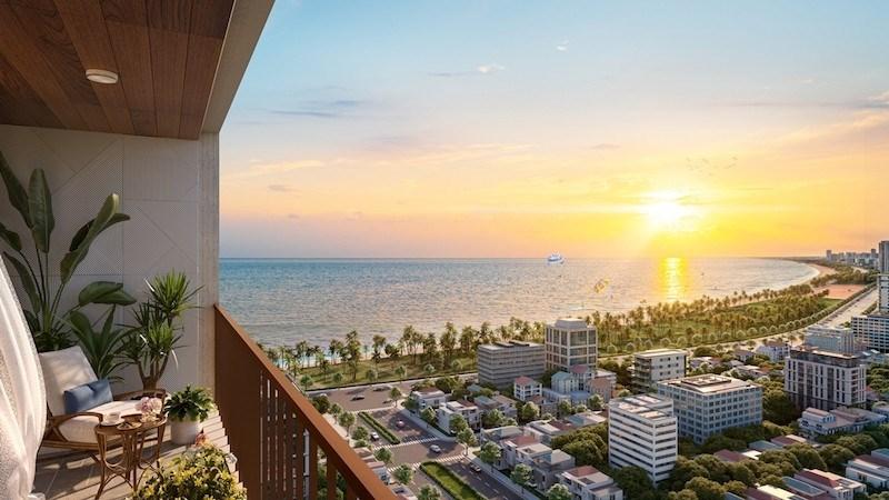 Tầm nhìn hướng biển của căn hộ Sun Costa Residence - Ảnh phối cảnh minh họa Sun Property 2