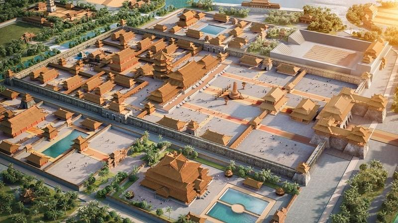 Quần thể Sun Mega City phỏng dựng chi tiết Hoàng thành Thăng Long. (Ảnh: Sun Property) 3