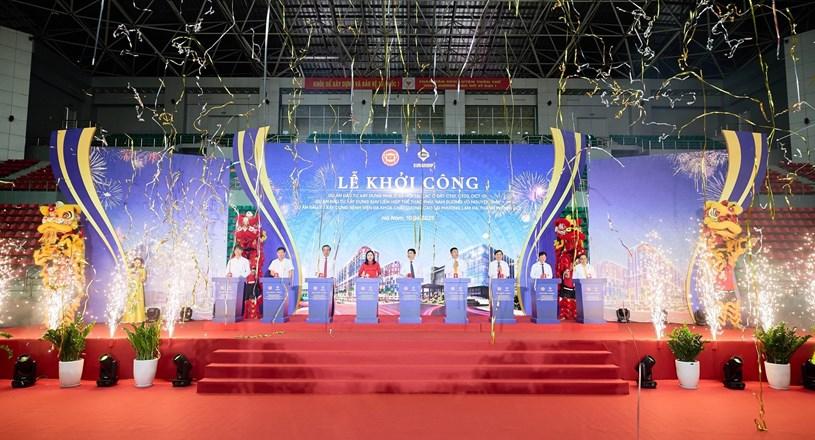 Nghi thức bấm nút khởi công cụm 3 dự án tại Hà Nam 54
