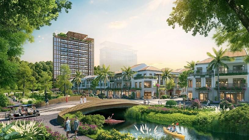 Ngôn ngữ thiết kế khéo léo chuyển tải chất liệu văn hóa bản địa. (Ảnh: Sun Property) q32