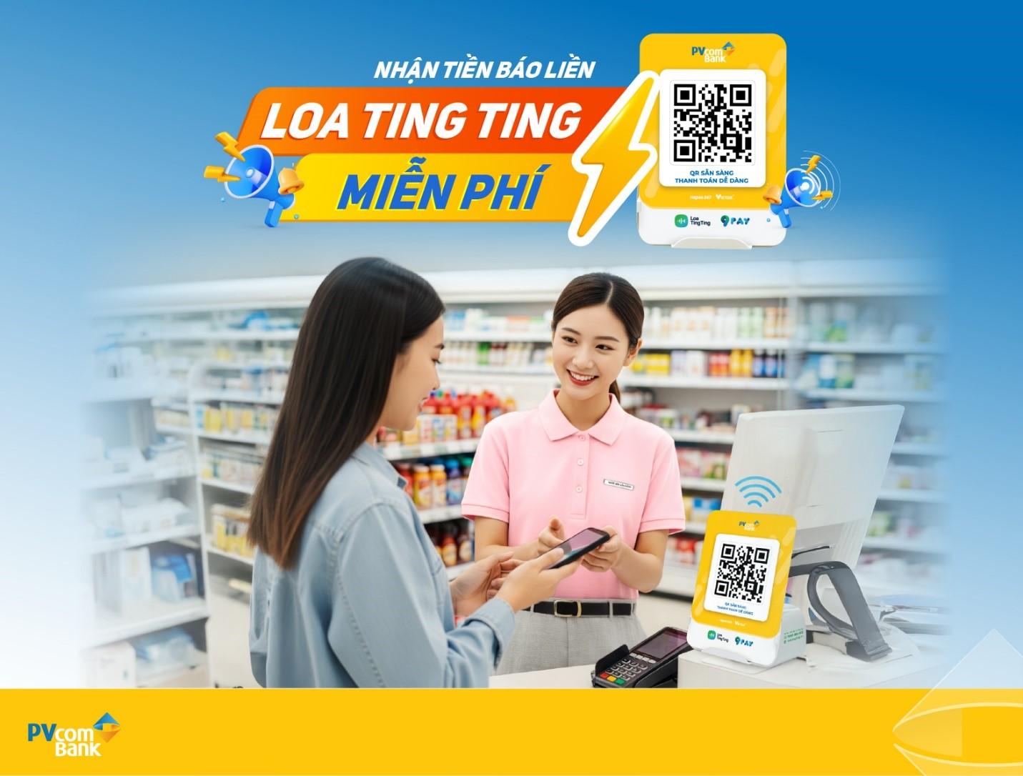 PVcomBank triển khai Loa thông báo biến động số dư cho khách hàng hộ kinh doanh 1Q