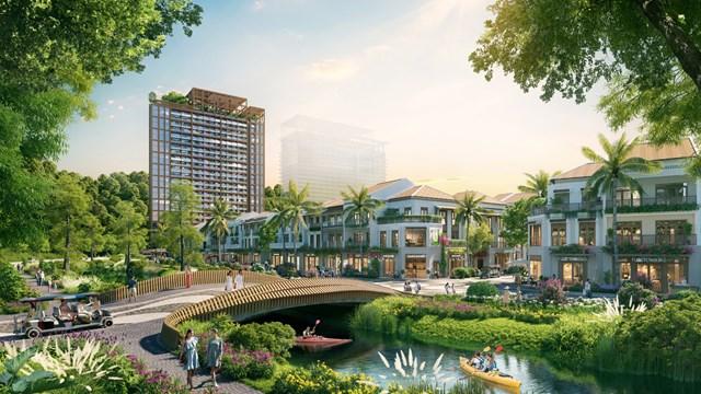 Dòng sông Huyền Vũ - điểm nhấn cảnh quan và biểu tượng cho nhịp sống phồn vinh nơi đô thị nhộn nhịp. Ảnh: Sun Property 6