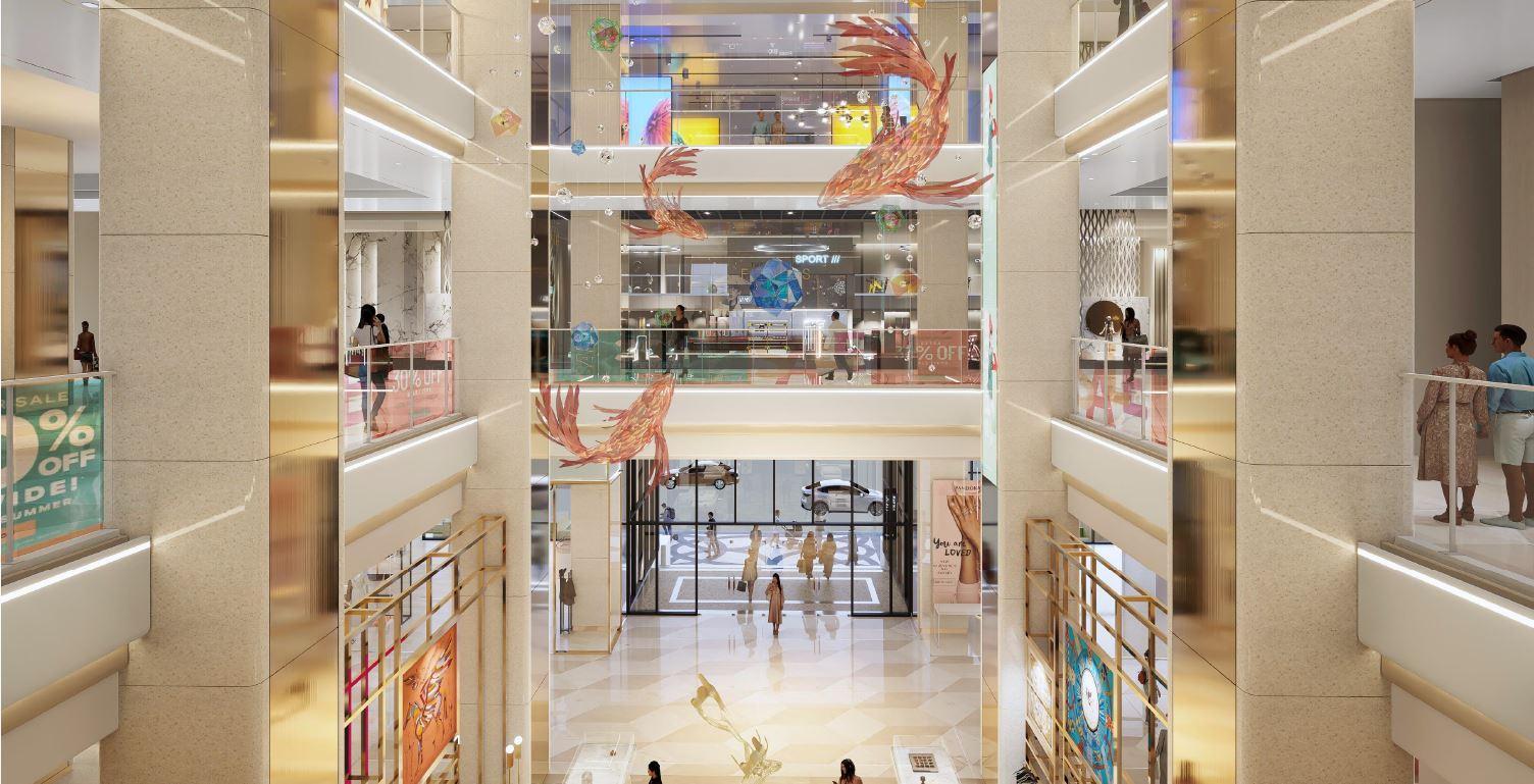 Không gian bên trong của Trung tâm thương mại cao cấp Diamond Plaza D1