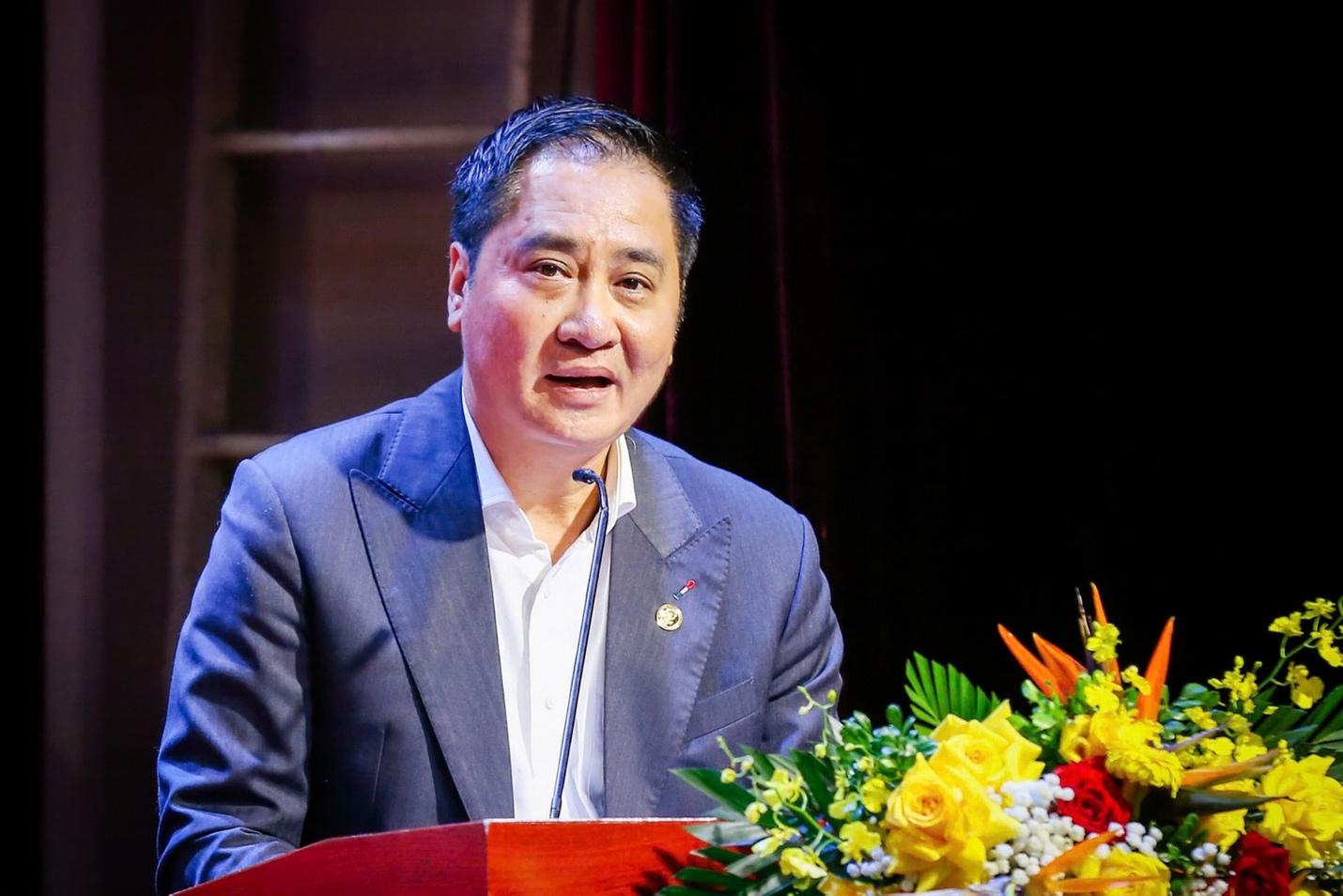 Ông Mai Xuân Sơn, Tổng Giám đốc T&T Group phát biểu tại Hội nghị. 11756289551.jpeg