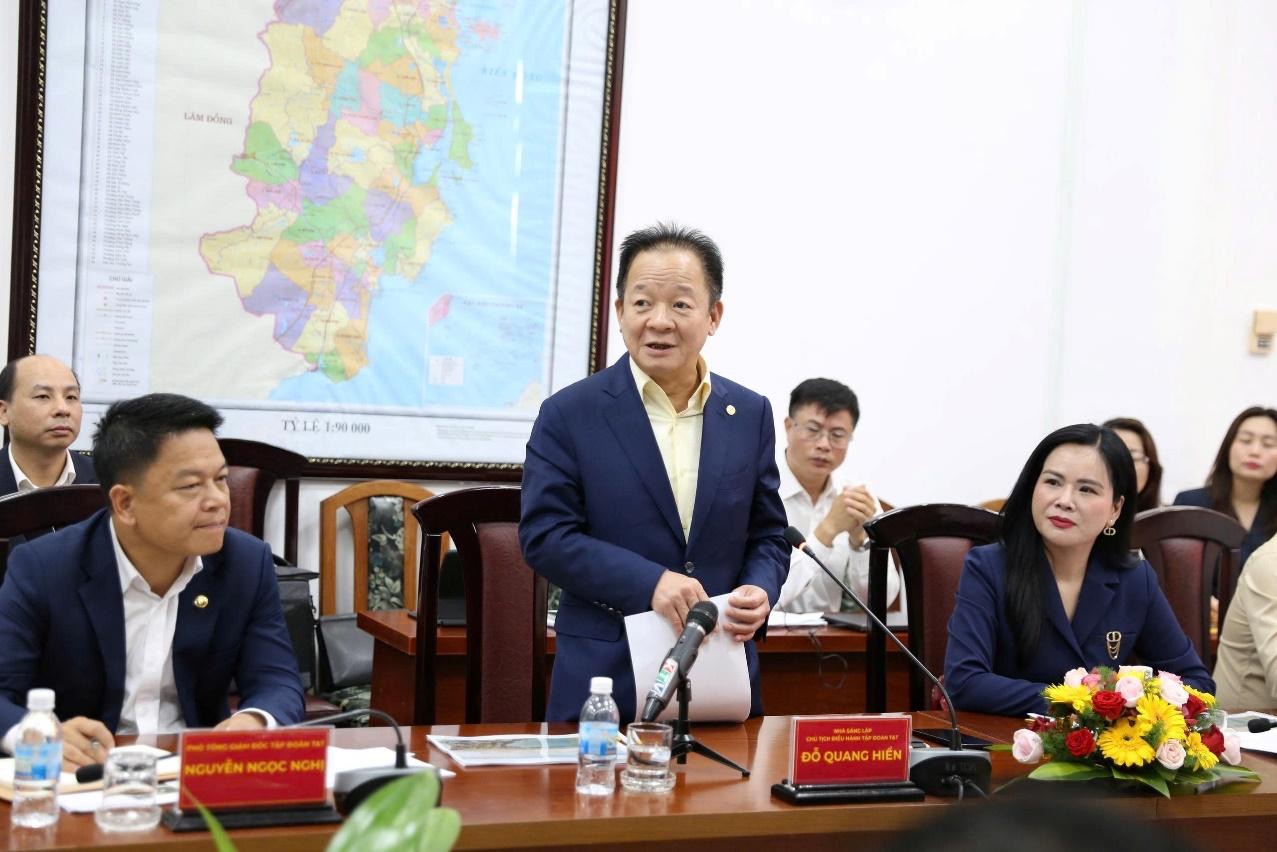 Chủ tịch Điều hành Tập đoàn T&T Group Đỗ Quang Hiển phát biểu tại buổi làm việc. 01761917698.jpeg