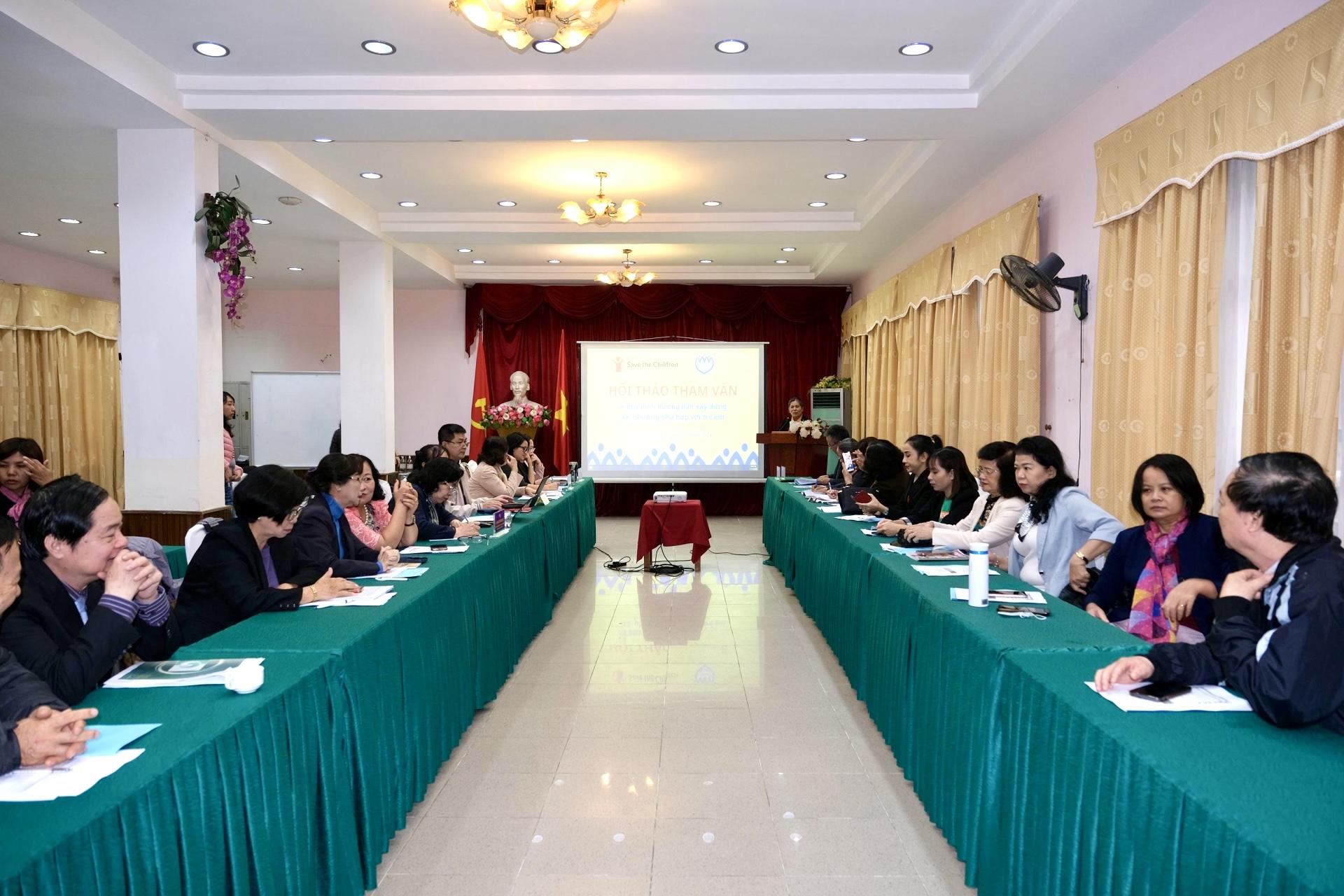 Toàn cảnh Hội thảo tham vấn về quy định hướng dẫn xây dựng xã, phường phù hợp với trẻ em. IMG_5033