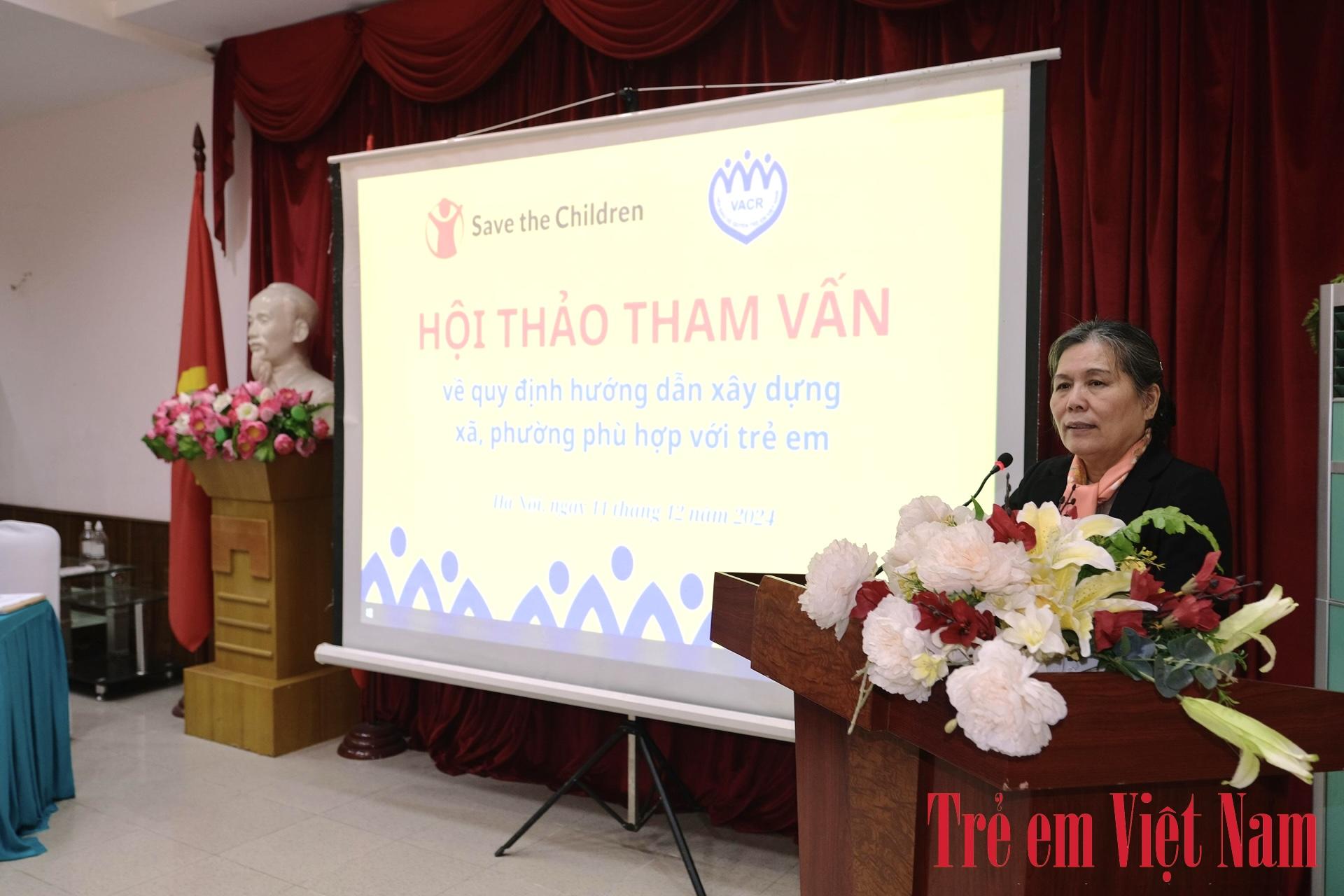 Bà Nguyễn Thị Thanh Hòa – nguyên Ủy viên Trung ương Đảng, Chủ tịch Hội Bảo vệ Quyền trẻ em Việt Nam. Ảnh: LC IMG_5030