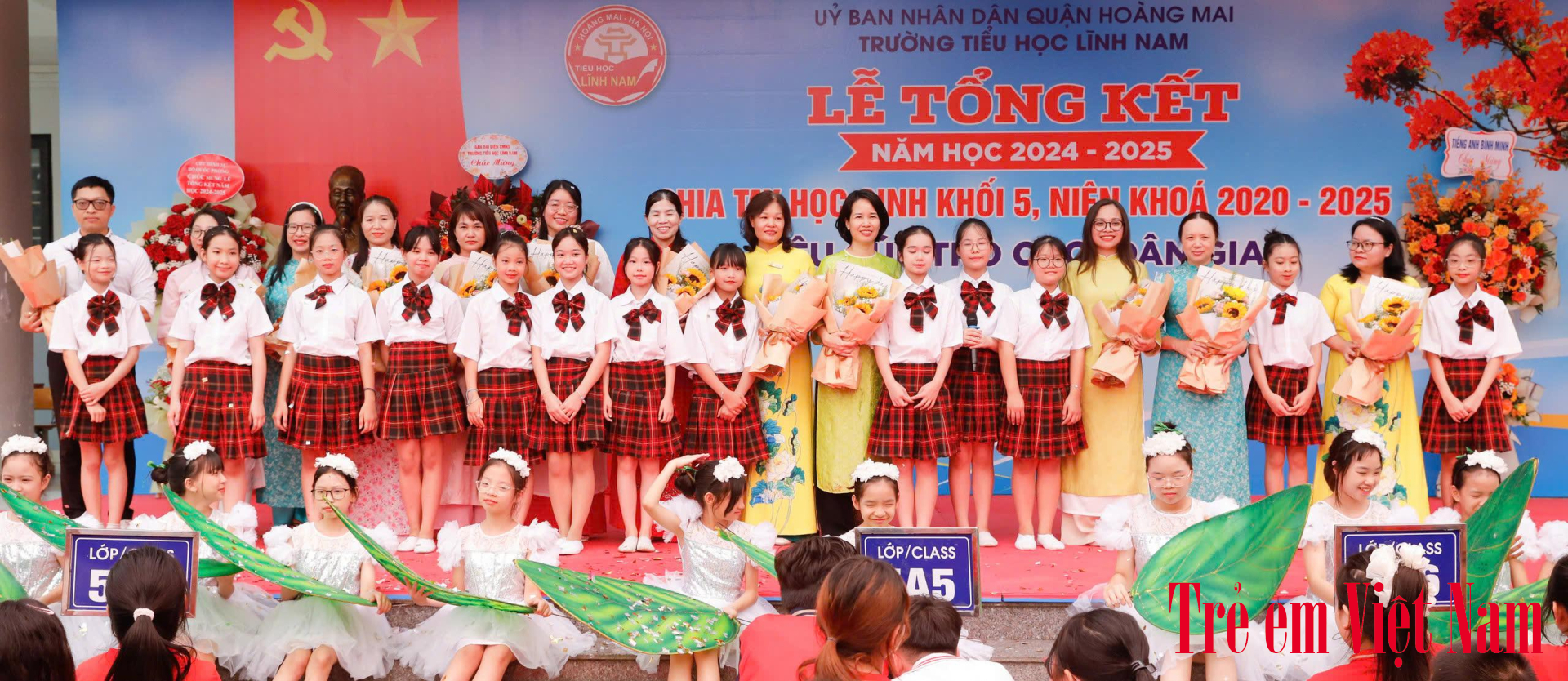 Nhà giáo Nguyễn Thị Thúy Hường khép lại buổi lễ bằng những tâm sự đầy yêu thương: trường tiểu học lĩnh nam - hà nội