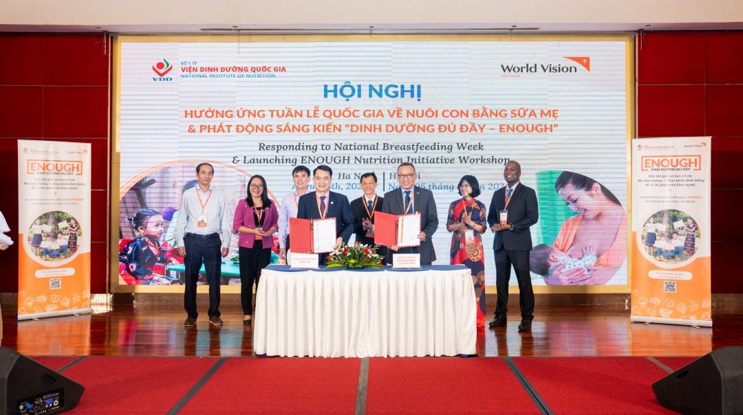 1. World Vision International tại Việt Nam và Viện Dinh dưỡng Quốc gia cùng ký cam kết hợp tác triển khai Sáng kiến Dinh Dưỡng ENOUGH trong hai năm tới (2024-2026)