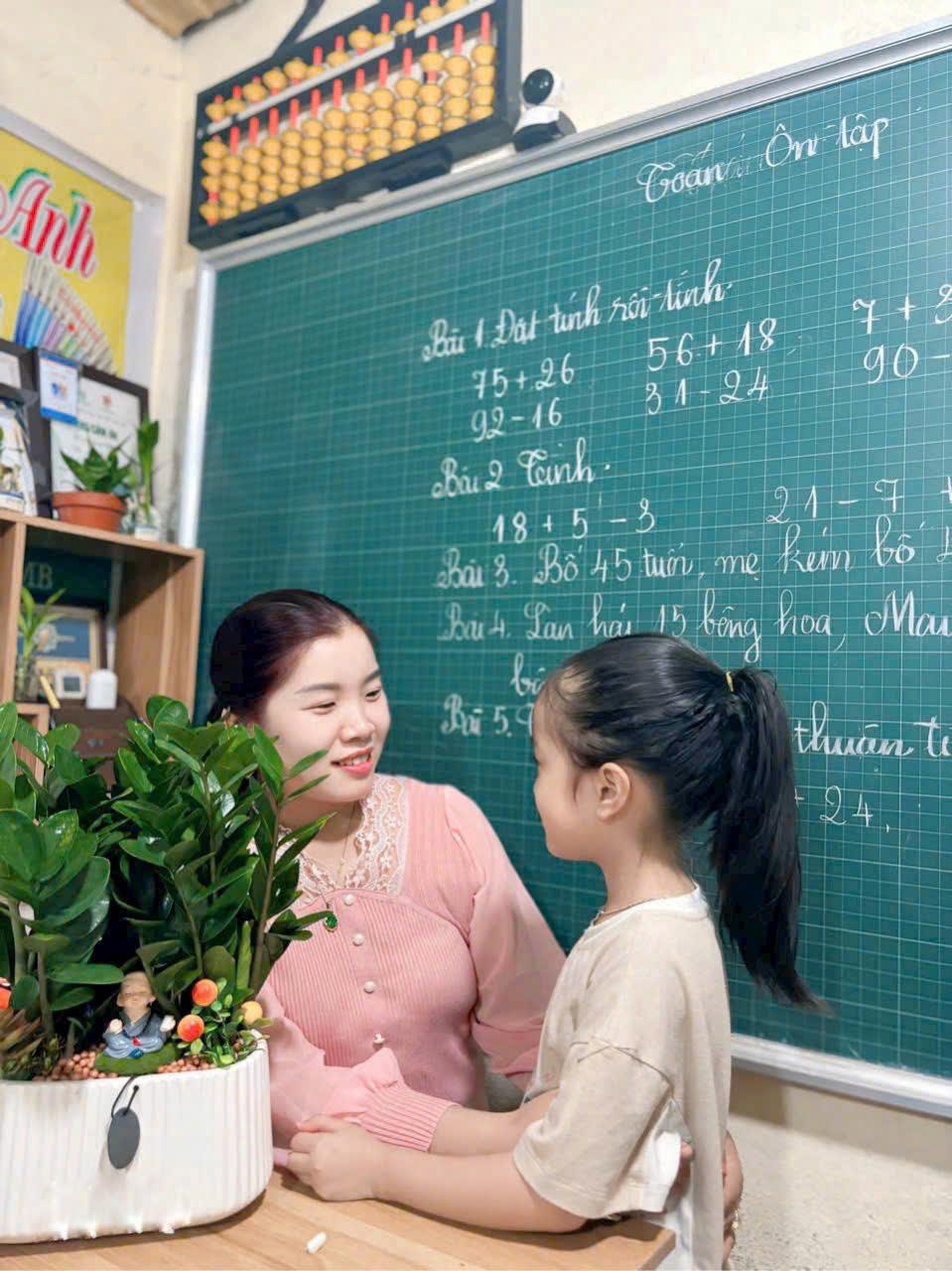 Cô Huyên và học sinh