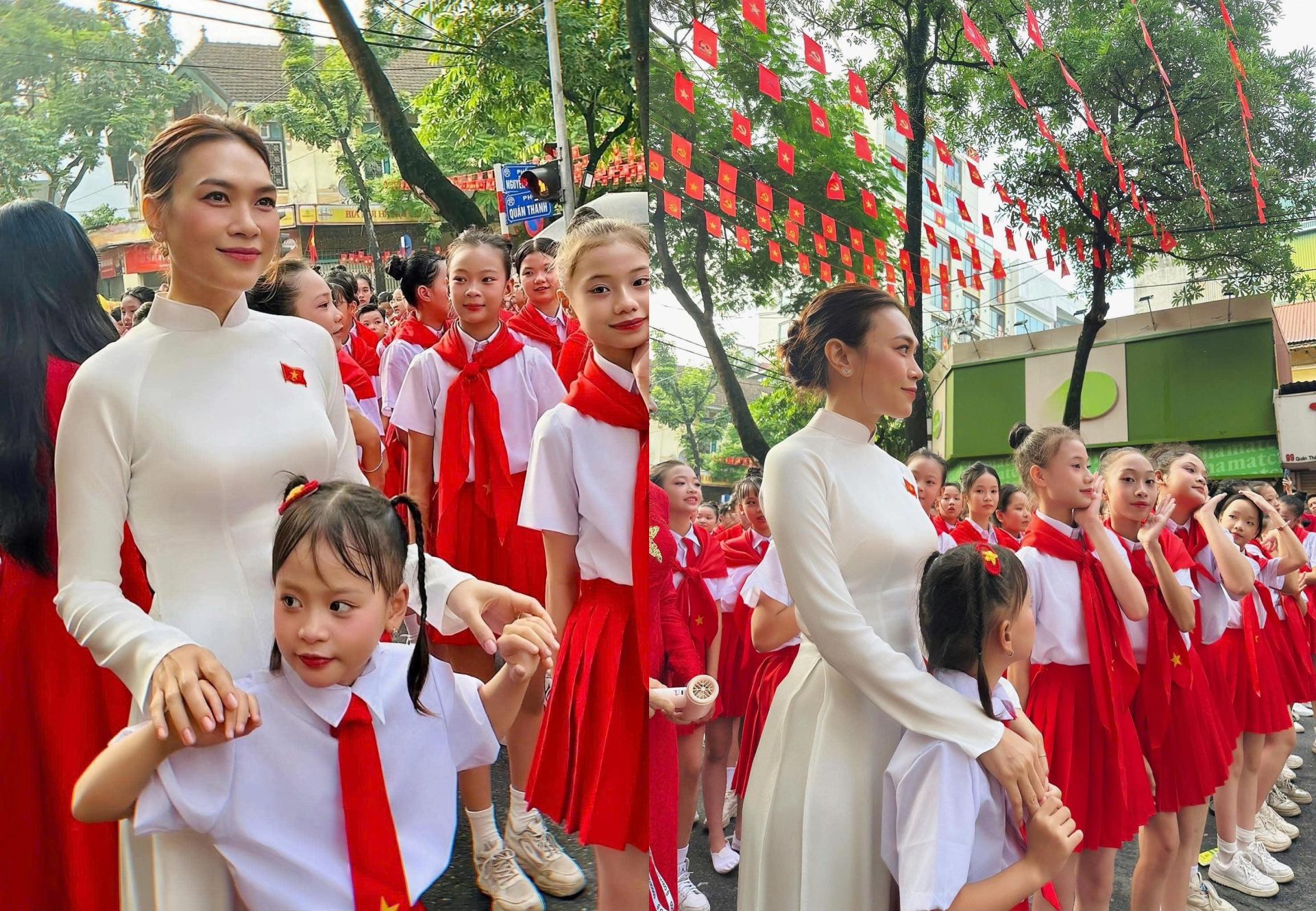 Ca sĩ Mỹ Tâm nhẹ nhàng khích lệ bé Dâu - khoảnh khắc ấm áp, tràn đầy tin yêu. Ảnh: Thắng Đặng be Dau