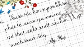 Viết chữ đẹp - Hình thành những nấc thang vững chắc về ngôn ngữ tiếng Việt