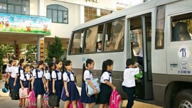 Kiểm soát an toàn xe đưa đón học sinh tại TP Hồ Chí Minh
