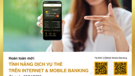 Bac A Bank cập nhật tính năng dịch vụ thẻ trên internet & Mobile banking