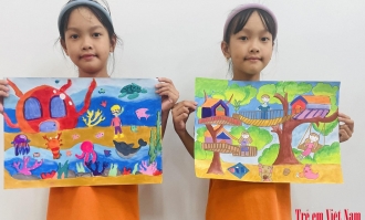 Vùng đất Nam Ô đẹp lung linh qua nét vẽ của học sinh Trường Tiểu học Trần Bình Trọng - Đà Nẵng