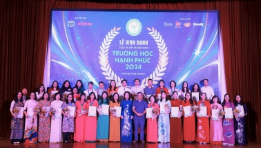 Lễ vinh danh 'Trường học hạnh phúc' 2024: Hành trình lan tỏa giá trị nhân văn và niềm vui học đường