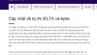 Hội đồng Anh tạm hoãn kì thi IELTS: Nhiều học sinh hoang mang