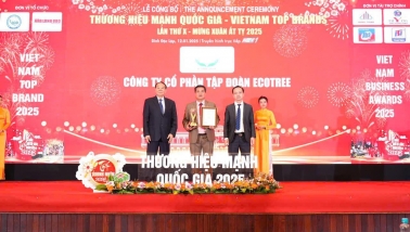 Tập đoàn ECOTREE nhận giải thưởng Top 10 thương hiệu mạnh quốc gia 2025