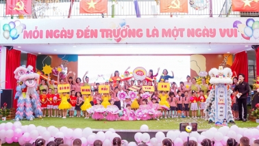 Rộn ràng khai giảng ở Mầm non Bình Minh (phường Tây Hồ, TP. Hà Nội): Nơi gieo mầm yêu thương và hy vọng