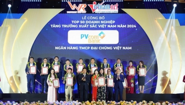 Vietnam Report vinh danh PVcomBank là doanh nghiệp phát triển nhanh nhất Việt Nam 2024