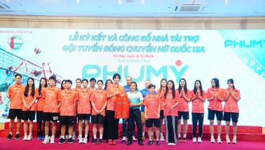 Phú Mỹ - đơn vị đồng hành cùng đội tuyển bóng chuyền nữ Việt Nam