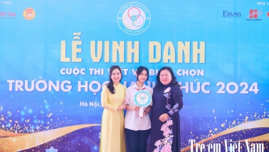 Những khoảnh khắc đáng nhớ trong lễ Vinh danh cuộc thi viết và bình chọn 'Trường học hạnh phúc' 2024