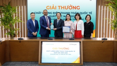 ABBANK giữ vững uy tín thanh toán quốc tế với giải thưởngtừ J.P. MORGAN