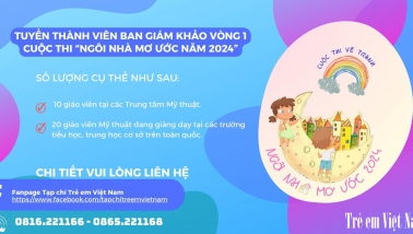 Tuyển thành viên Ban Giám khảo vòng 1 cuộc thi vẽ tranh toàn quốc “Ngôi nhà mơ ước” năm 2024