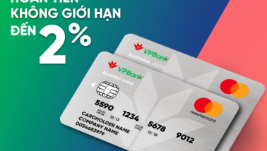 VPBank tung ưu đãi hoàn tiền hấp dẫn từ bộ đôi thẻ doanh nghiệp