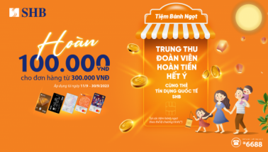 Mừng Tết đoàn viên, SHB ưu đãi hoàn tiền dành cho chủ thẻ tín dụng quốc tế