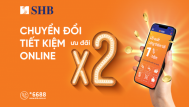 SHB cộng thêm lãi suất lên đến 1%/năm cho khách hàng gửi tiết kiệm online