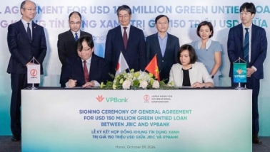 VPBank ký gói vay 150 triệu USD tài trợ dự án năng lượng sạch với JBIC