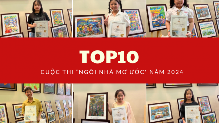 Top 10 Giải Nhất cuộc thi vẽ tranh 'Ngôi nhà mơ ước' năm 2024