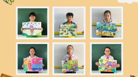 Thông điệp bảo vệ môi trường qua nét vẽ của học sinh Trường Tiểu học Duy Tân