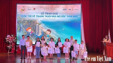 Lộ diện các tài năng nhí tại Lễ trao giải cuộc thi vẽ tranh 'Ngôi nhà mơ ước' năm 2024