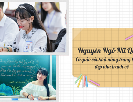 Cô giáo Khánh Hòa với khả năng trang trí bảng ấn tượng