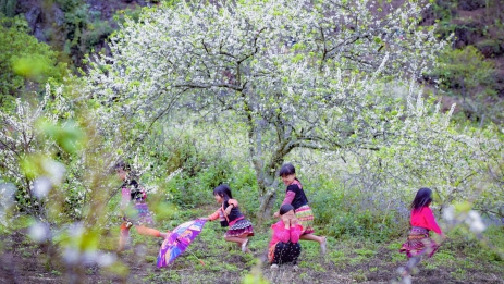 Mùa xuân của những em bé vùng cao