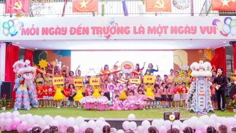 Rộn ràng khai giảng ở Mầm non Bình Minh (phường Tây Hồ, TP. Hà Nội): Nơi gieo mầm yêu thương và hy vọng