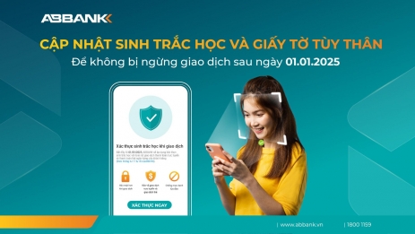 ABBank áp dụng sinh trắc học cho toàn bộ giao dịch ngân hàng